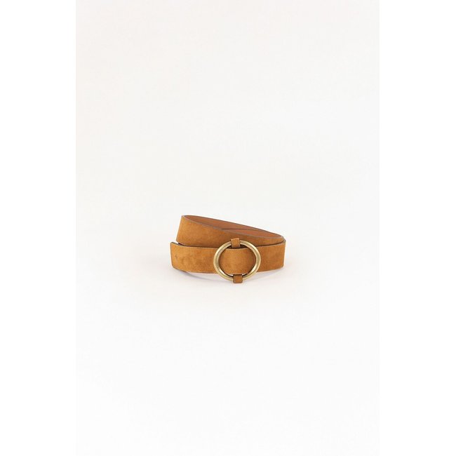 Ceinture à boucle métal ronde TISAO SU rouille <span itemprop=