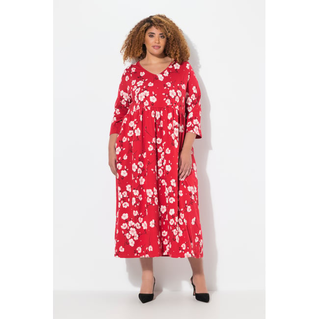 Robe en jersey rouge <span itemprop=