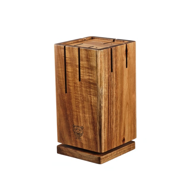 Lot de 1 blocs couteaux en inox, NUDE bois vernis <span itemprop=