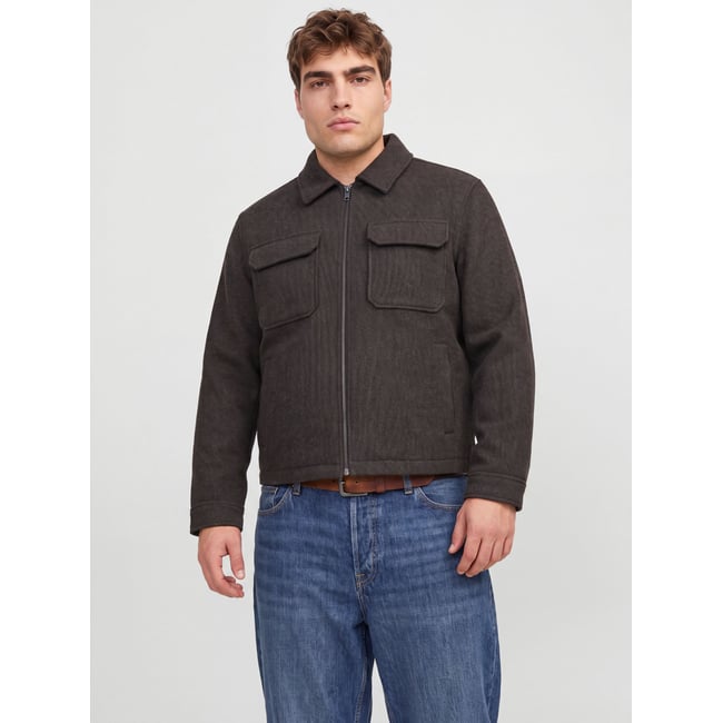 Manteau En Laine chocolate brown <span itemprop=