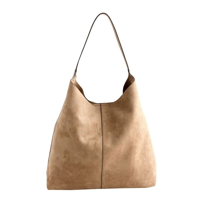 Sac souple à bandoulière en daim synthétique - NEXT