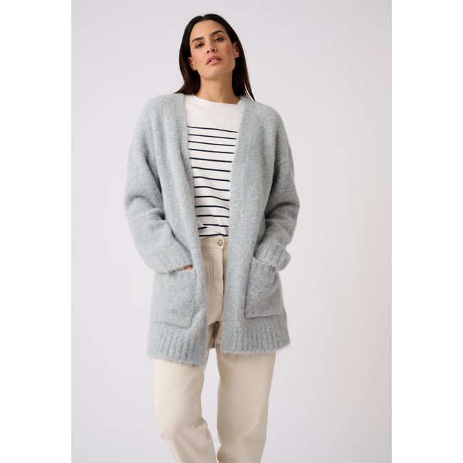 Gilet long Thermolactyl bleu glacier chiné <span itemprop=