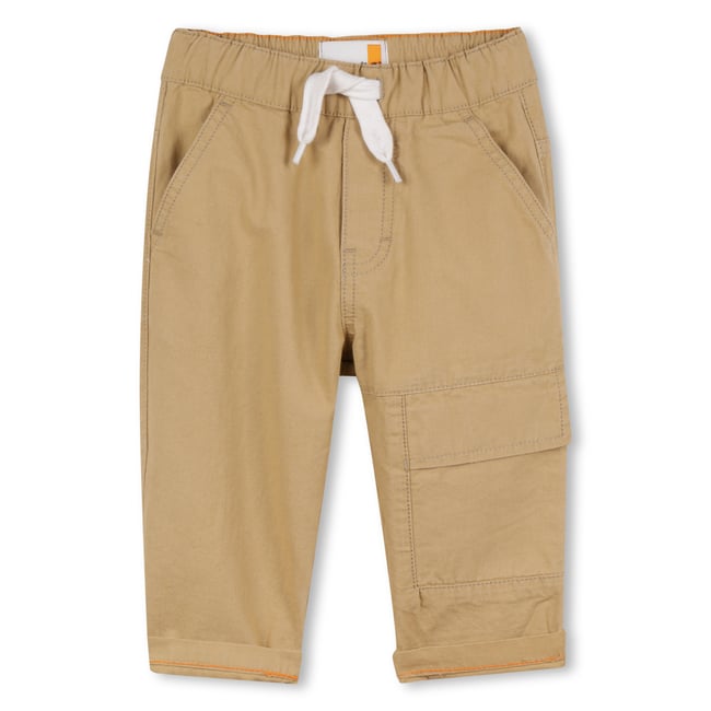 Pantalon large en gabardine dune <span itemprop=