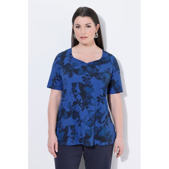 T-shirt en coton Pima marine foncé <span itemprop=