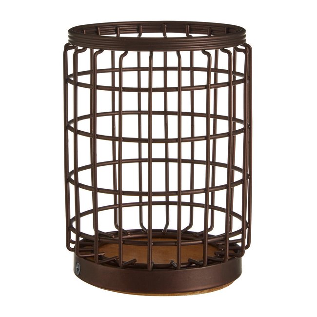 Round Utensil Holder in Bronze Finish, bronze, SO'HOME