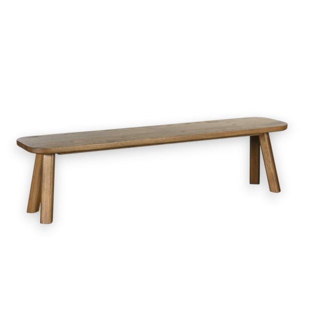 Banc de table en bois de chêne 220 cm KYOTO Couleur bois naturel <span itemprop=