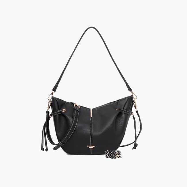Sac porté épaule  Taloum noir,doré <span itemprop=