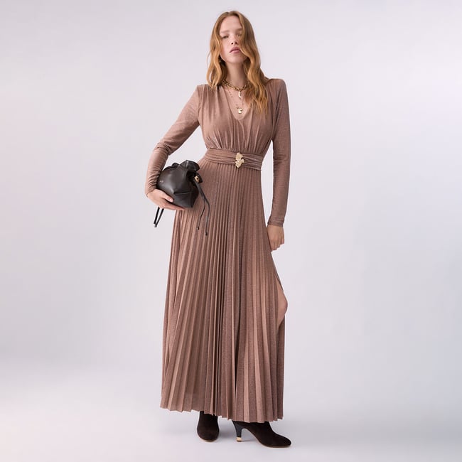 Robe longue en Fil textile plissé - LIU JO