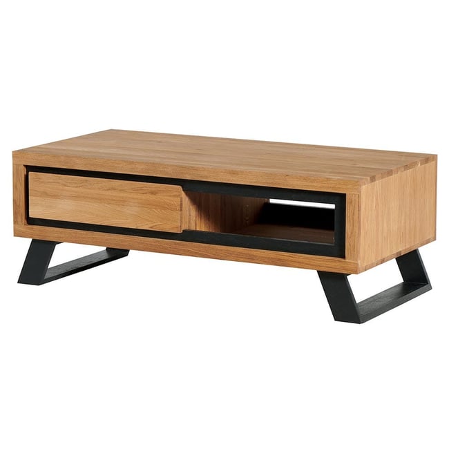 Table basse en bois PORTREE Couleur bois naturel <span itemprop=
