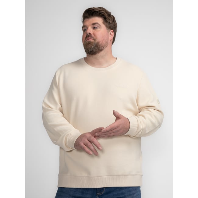 Sweat à décontracté plus size kavik marron ecru <span itemprop=