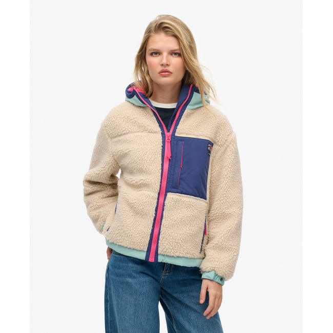Veste Polaire à Capuche Vintage écru vintage <span itemprop=