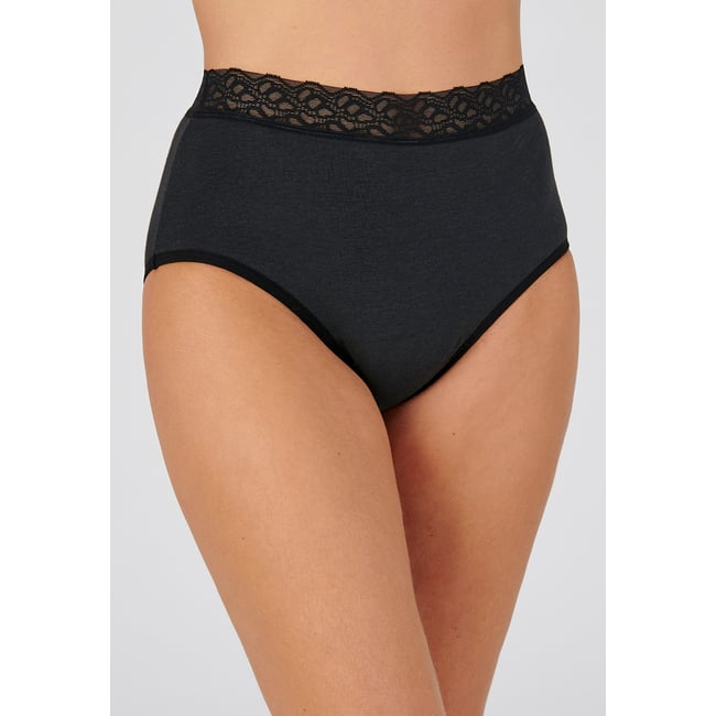Culotte midi absorbante Confidence noir <span itemprop=