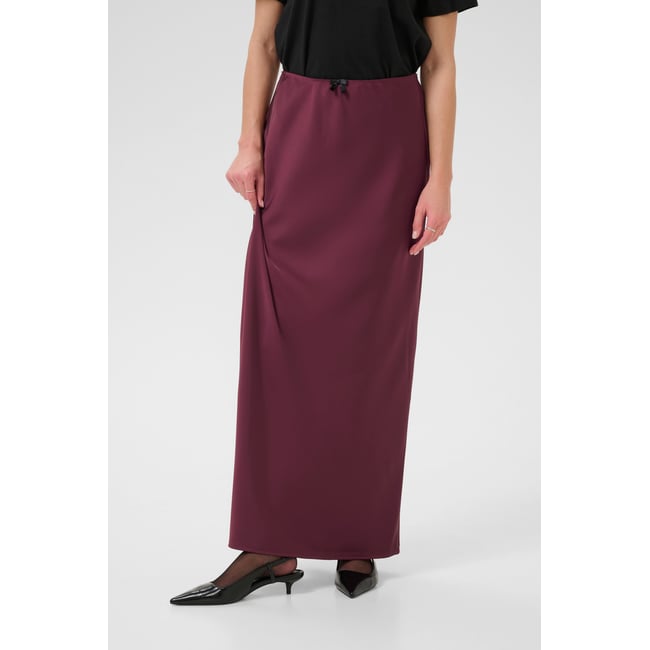 Jupe - tissage léger bordeaux windsor wine <span itemprop=