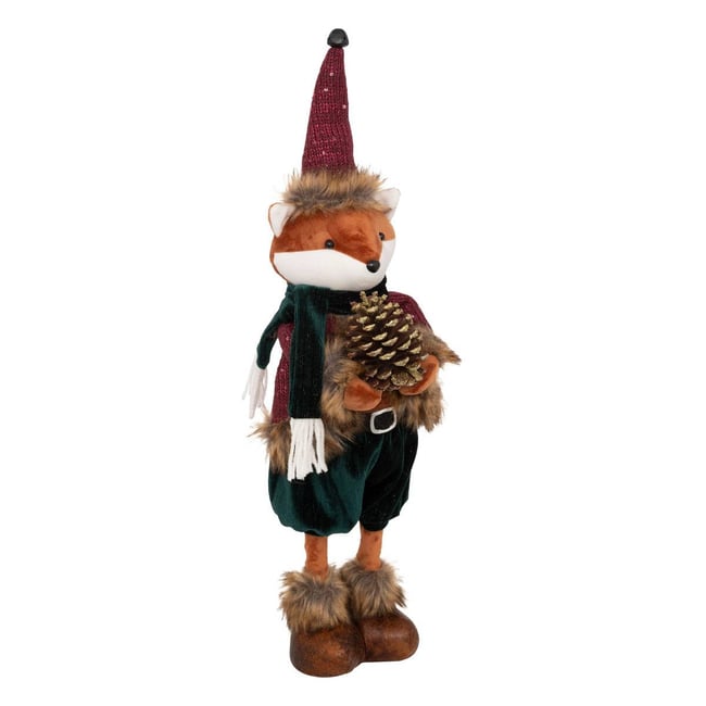 Renard de Noël Mysterious debout H. 50 cm Couleur transparent <span itemprop=