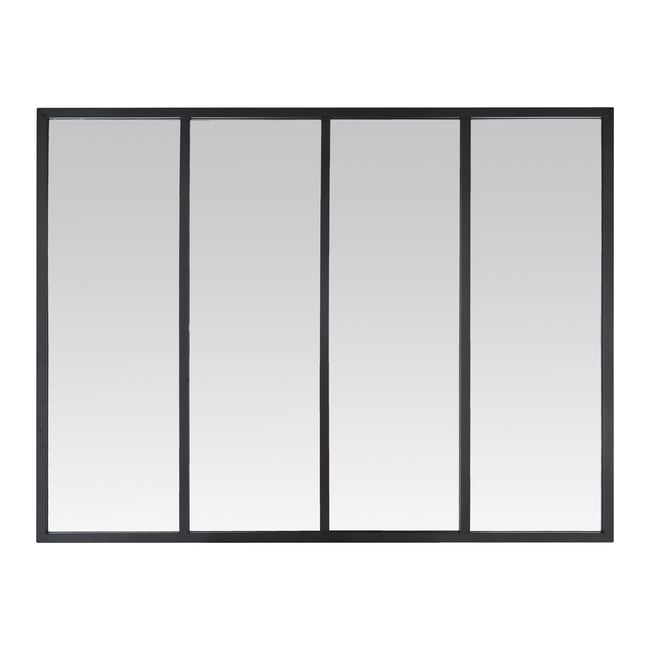 Miroir industriel 90x120cm Couleur noir <span itemprop=