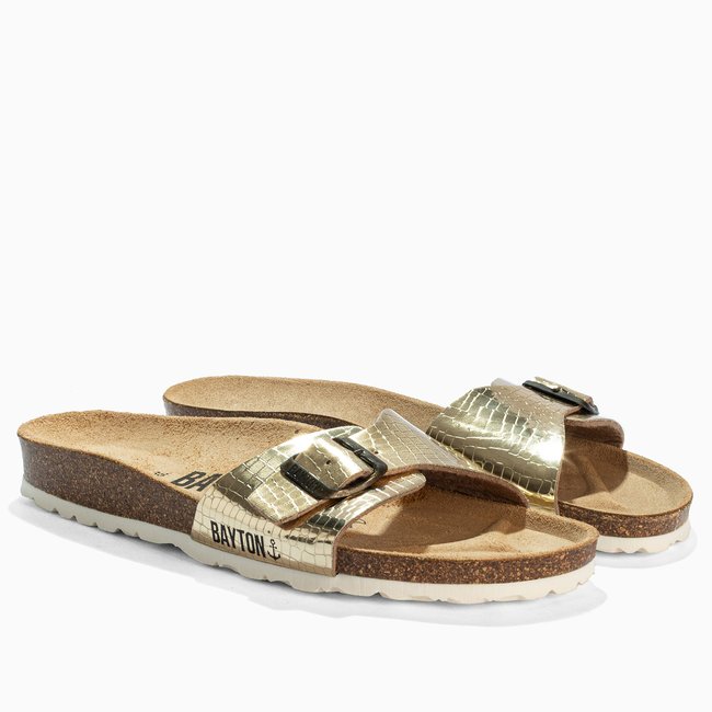 Sandales AZUQUECA pour femme or <span itemprop=