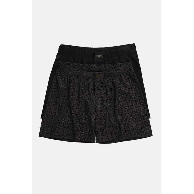 Lot de 2 boxers en jersey, coupe large noir <span itemprop=
