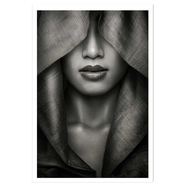 Affiche portrait de femme - Capuche - HEXOA