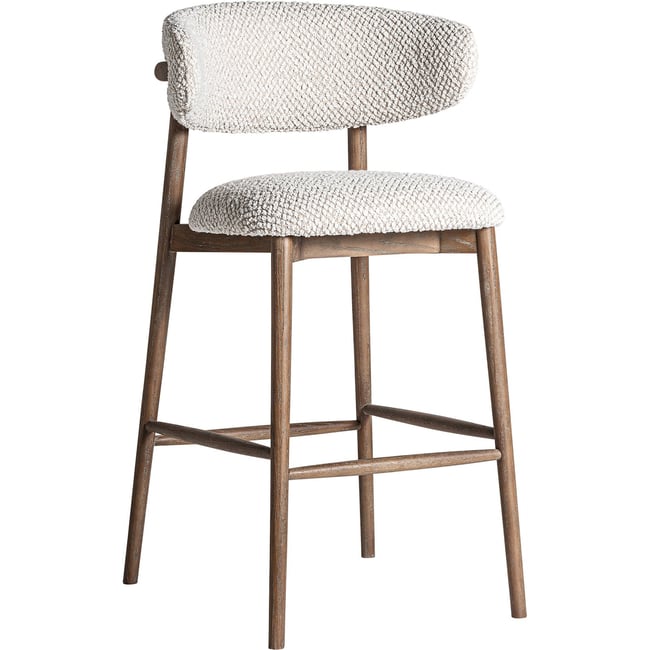 Tabouret contemporain en bois de frêne Couleur marron bois naturel <span itemprop=