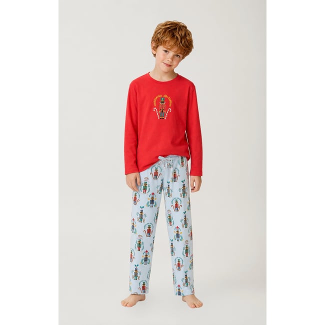 Pyjama enfant en jersey de coton épais imprimé Casse-noisette glace <span itemprop=