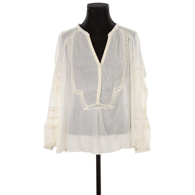 Blouse en coton - Très Bon État blanc <span itemprop=
