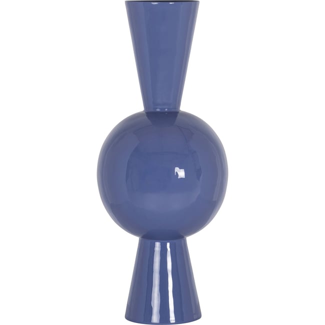 Vase émaillé en fer à silhouette décorative Couleur bleu very peri pantone 17 3938 <span itemprop=