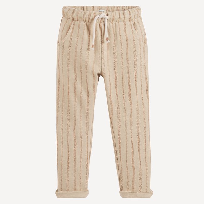 Pantalón a rayas rayas/beige <span itemprop=