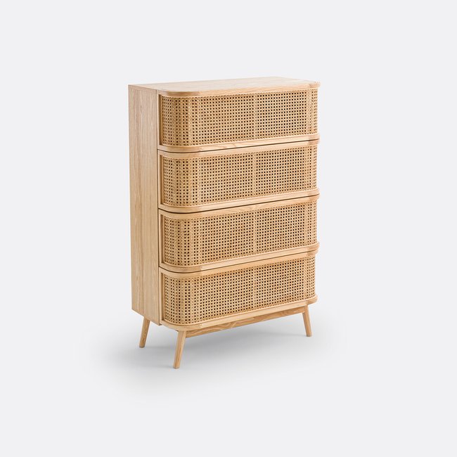 Laora Canework Chest of 4 Drawers, natural, LA REDOUTE INTERIEURS