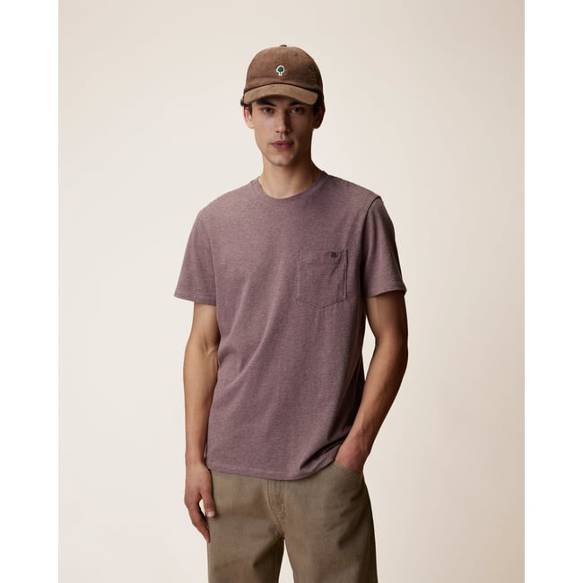T-shirt en maille violet grisé <span itemprop=