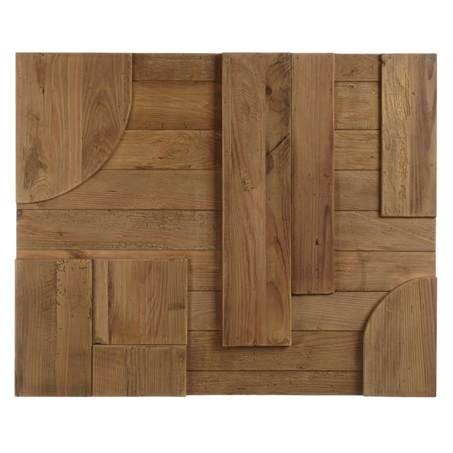 Décoration murale pin recyclé formes variées DENVER Couleur bois naturel <span itemprop=