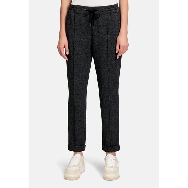 Pantalon à enfiler avec structure noir/blanc <span itemprop=