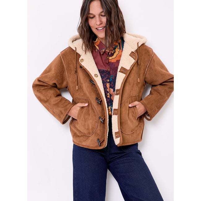 Manteau suède réversible SADAR - LA FIANCÉE