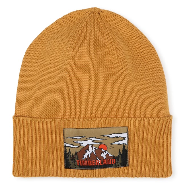 Bonnet à revers en coton yellow boots <span itemprop=