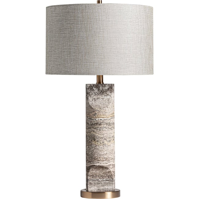 Lampe de table en marbre, VACIO Couleur gris fumé marbré <span itemprop=