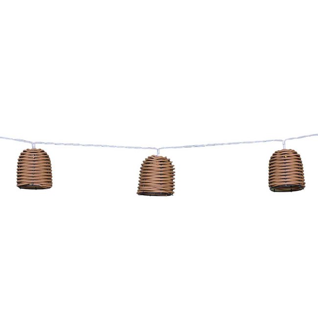 Guirlande lumineuse solaire FORMENTERA Couleur marron <span itemprop=