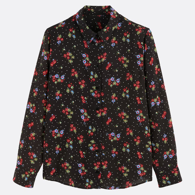 Chemise imprimé floral manches longues imprimé fleurs <span itemprop=
