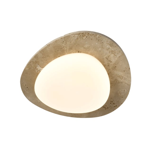 Plafonnier LED travertin naturel - NYMÉRIA Couleur v002235 <span itemprop=