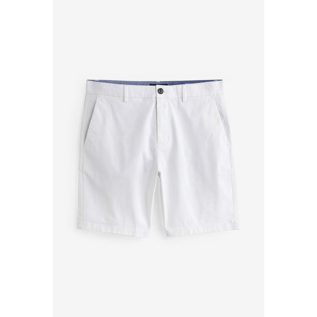Short chino stretch-Coupe slim blanc <span itemprop=