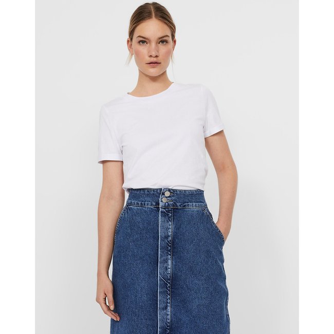 T-Shirt mit rundem Ausschnitt und kurzen Ärmeln - VERO MODA