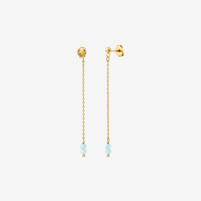 Boucles d'oreilles venus amazonite bleu <span itemprop=
