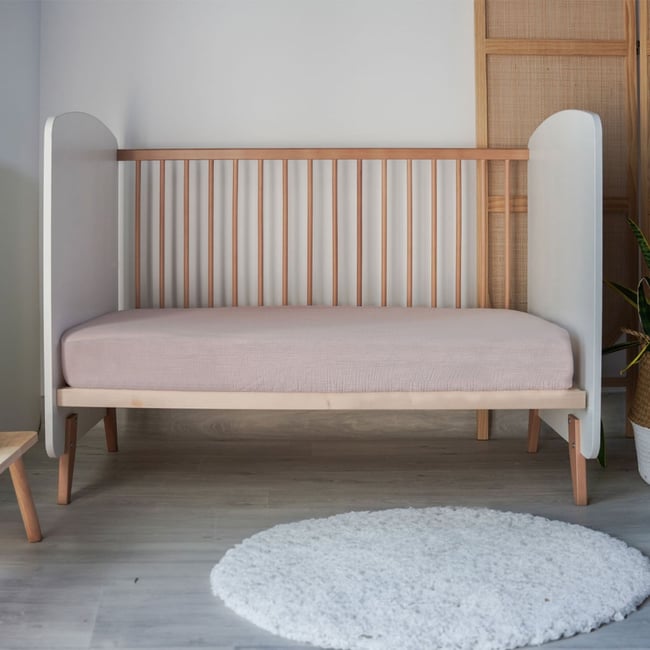 Drap housse coton certifié Oeko tex vieux rose <span itemprop=