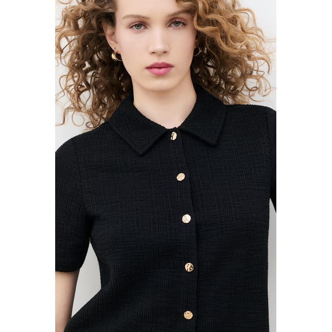 T-shirt court droit col chemise TDANIA - CAROLL