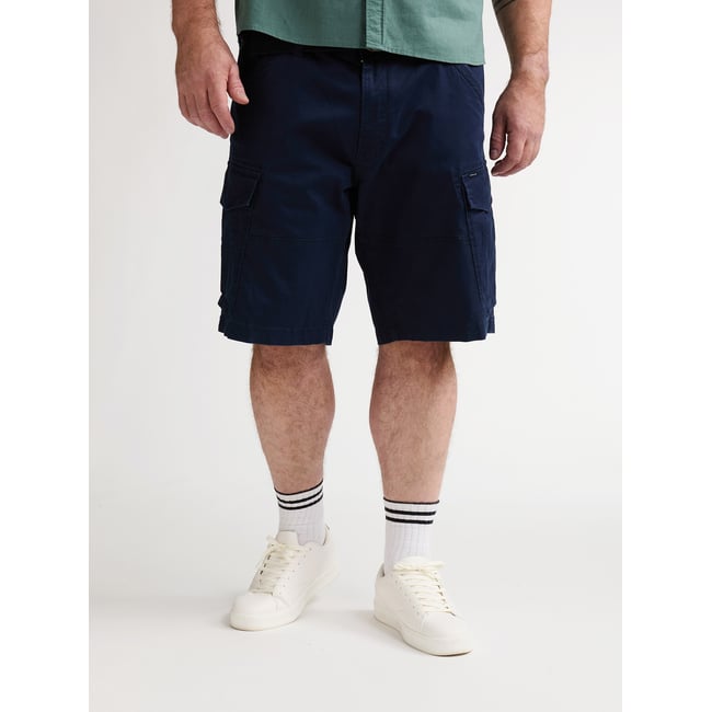 Short cargo grande taille blaze bleu navy blue <span itemprop=