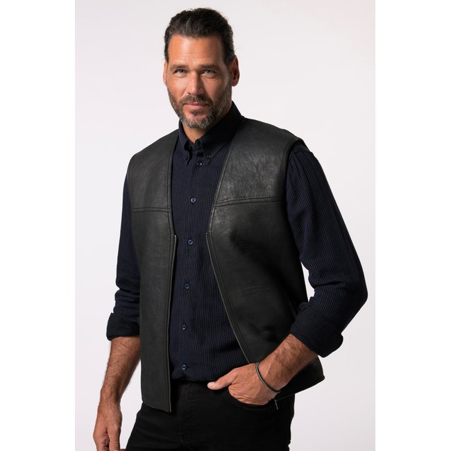 Veste en cuir noir <span itemprop=
