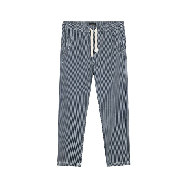PANTALON LOOSE DKSTRIPE raye bleu <span itemprop=