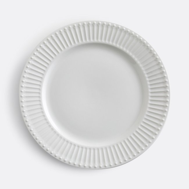 Lot de 6 assiettes plates en porcelaine, Jewely Couleur blanc <span itemprop=