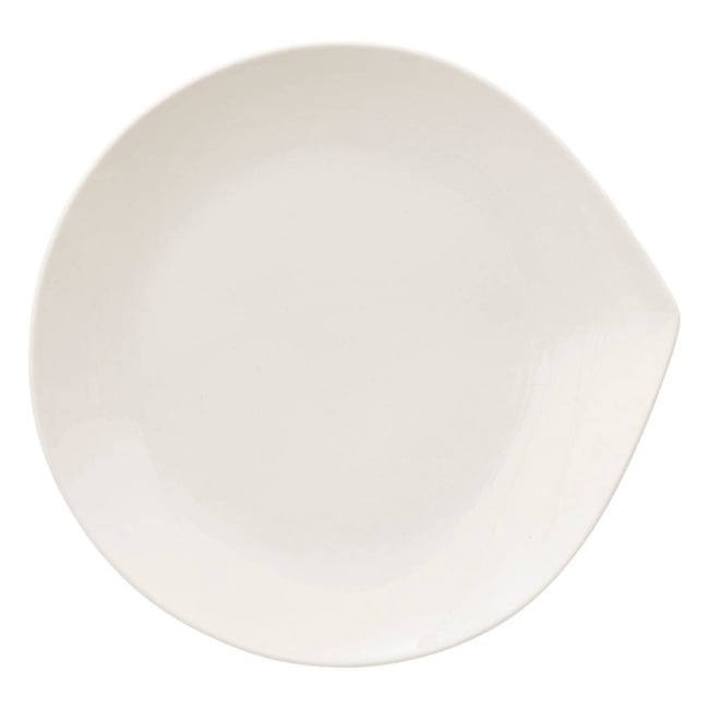Lot de 6 assiettes en porcelaine GOUTTE Couleur blanc <span itemprop=