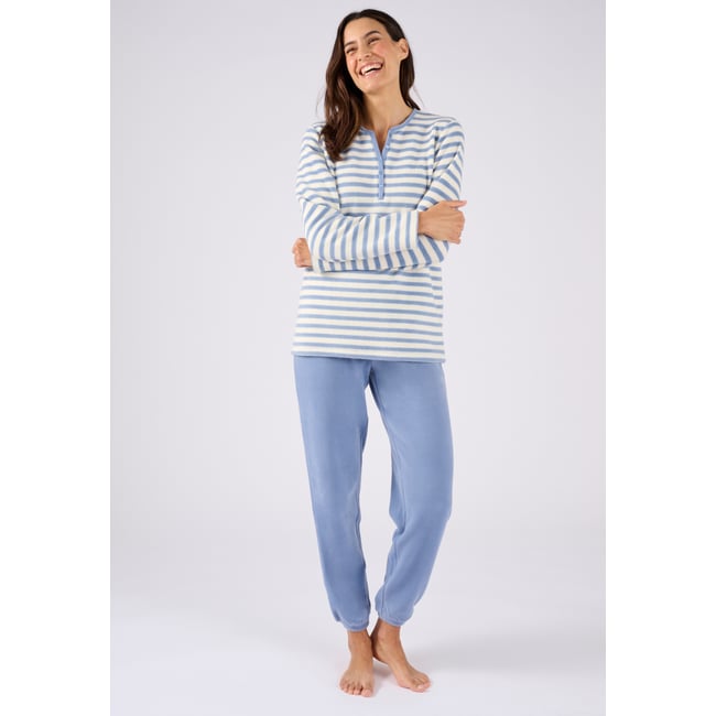 Pyjama Thermolactyl maille polaire bleu <span itemprop=
