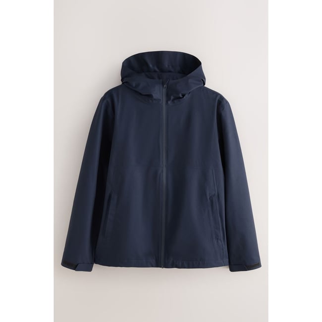 Veste à capuche imperméable dry tech bleu marine <span itemprop=