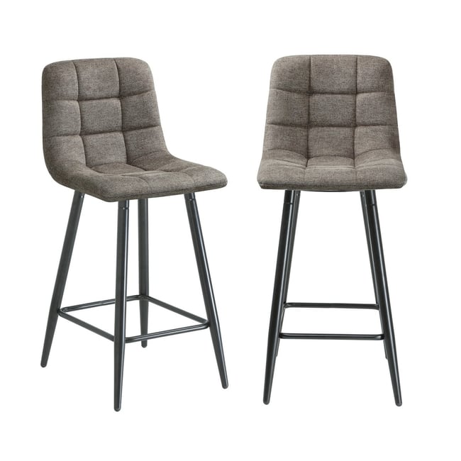 Tabourets en lot de 2 en tissu - SIA - CALICOSY